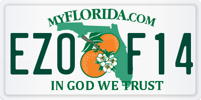 FL license plate EZOF14