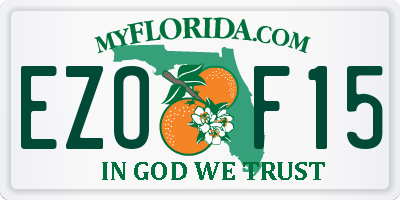 FL license plate EZOF15