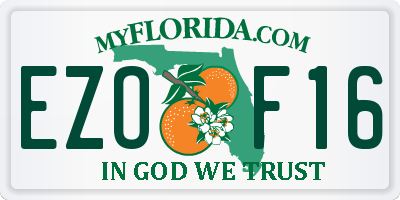 FL license plate EZOF16