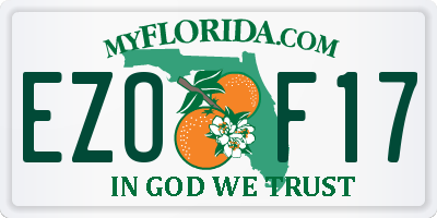 FL license plate EZOF17