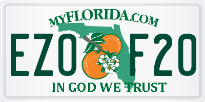 FL license plate EZOF20