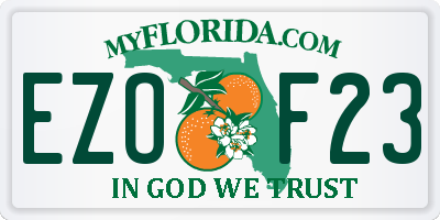 FL license plate EZOF23