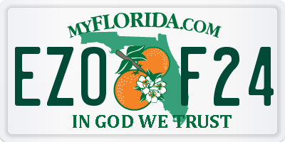 FL license plate EZOF24