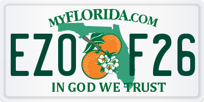 FL license plate EZOF26