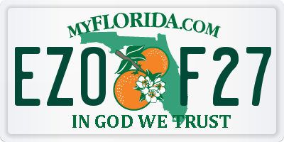 FL license plate EZOF27