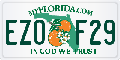 FL license plate EZOF29