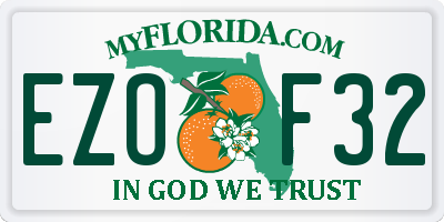 FL license plate EZOF32