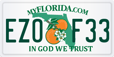 FL license plate EZOF33