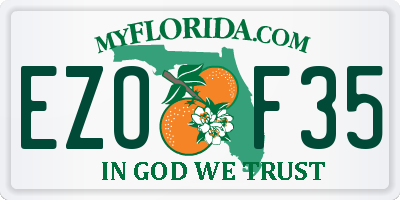 FL license plate EZOF35