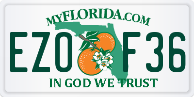 FL license plate EZOF36