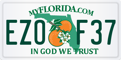 FL license plate EZOF37