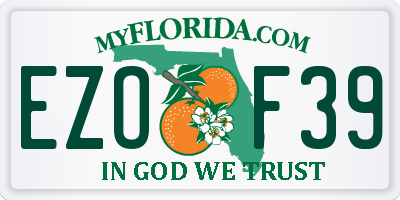 FL license plate EZOF39