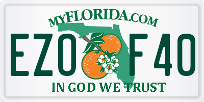 FL license plate EZOF40