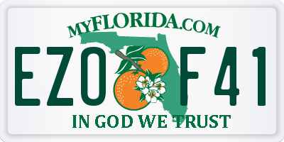 FL license plate EZOF41