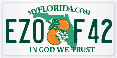 FL license plate EZOF42