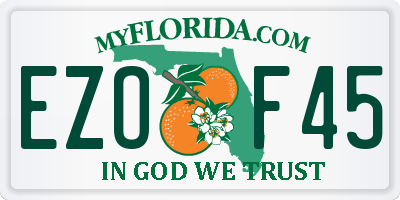 FL license plate EZOF45