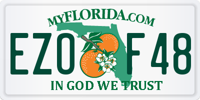 FL license plate EZOF48