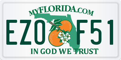 FL license plate EZOF51