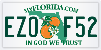 FL license plate EZOF52