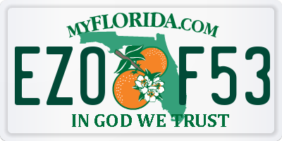 FL license plate EZOF53