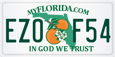 FL license plate EZOF54