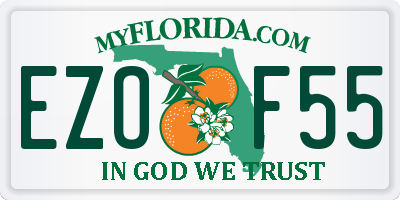 FL license plate EZOF55