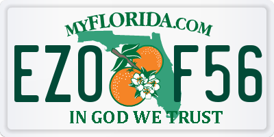 FL license plate EZOF56