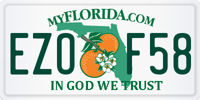 FL license plate EZOF58