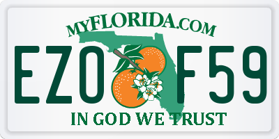 FL license plate EZOF59