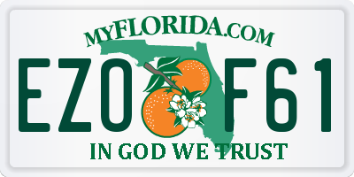 FL license plate EZOF61