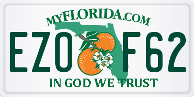 FL license plate EZOF62