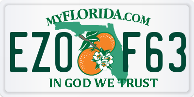 FL license plate EZOF63