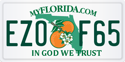 FL license plate EZOF65