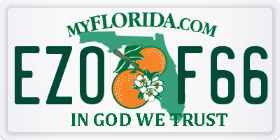 FL license plate EZOF66