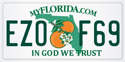 FL license plate EZOF69