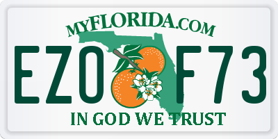 FL license plate EZOF73