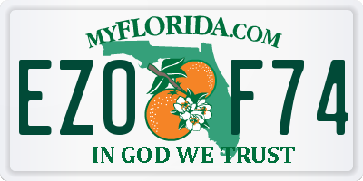 FL license plate EZOF74