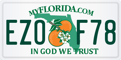 FL license plate EZOF78