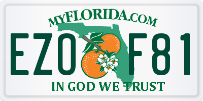 FL license plate EZOF81