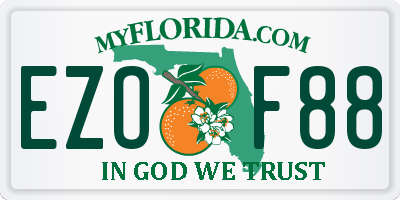 FL license plate EZOF88