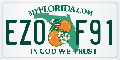 FL license plate EZOF91