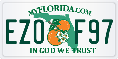 FL license plate EZOF97