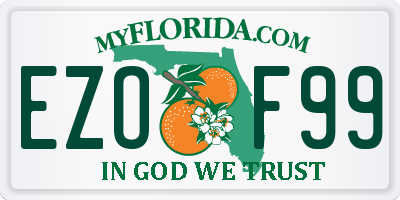 FL license plate EZOF99