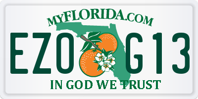 FL license plate EZOG13