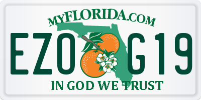 FL license plate EZOG19