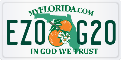 FL license plate EZOG20