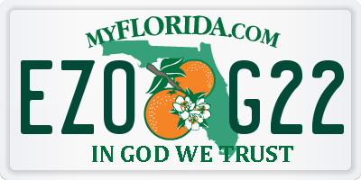 FL license plate EZOG22