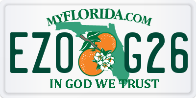 FL license plate EZOG26