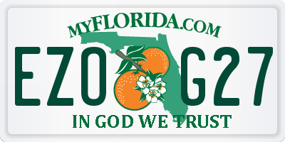 FL license plate EZOG27