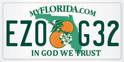 FL license plate EZOG32